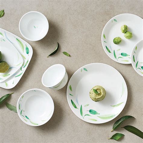 Corelle Asia Round Dancing Leaves 12 Pcs Mini Dining Set (VDB ...