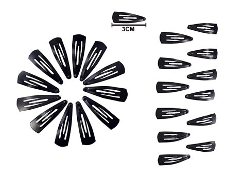 Rio Agencies Matt Black Metal Tic Tac Hair Clips for Women Pack of 24 ...