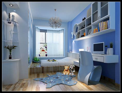 北欧风儿童房卧室室内设计效果图高清图片下载-正版图片501126329-摄图网