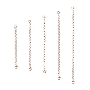 eBoot Necklace Bracelet DIY Jewelry Making Chain Extenders Set (Rose ...
