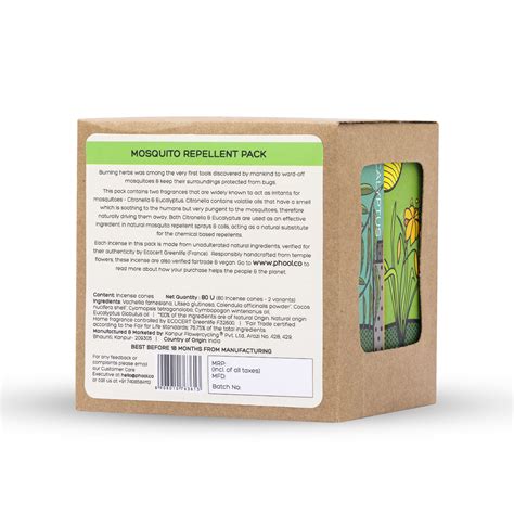 Phool Mosquito Repellent Pack - Natural Incense Cones (Citronella ...