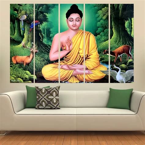 Kyara Arts Big Size Beautiful Buddha Wall Painting for Living Room ...