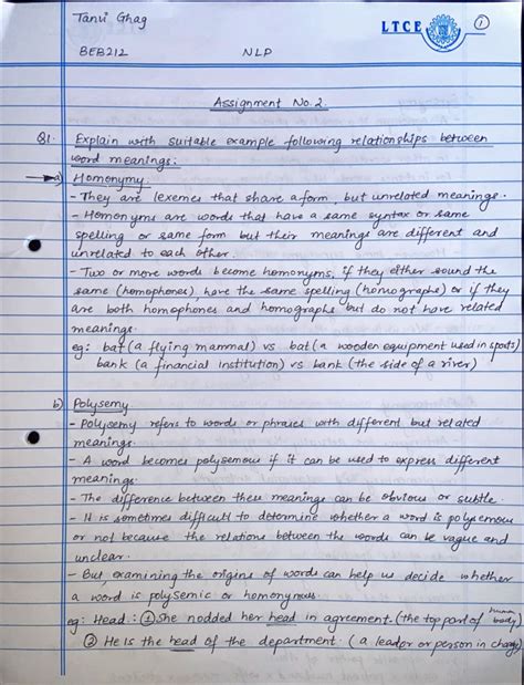 Nlp2 - Assignment of NLP 2 - Tanvi Ghag LTCE BEB212 NLP Assignment No ...