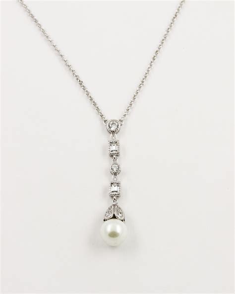 Simple Antique Pearl Necklace - Pink Duality ,Privé Bridal and Teal Ceramic