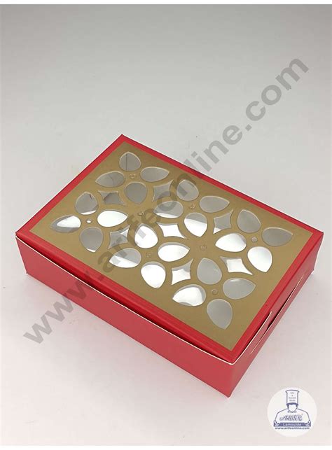 CAKE DECOR™ 6 Cavity Chocolate Box with Cavity & Cutout Window Without ...
