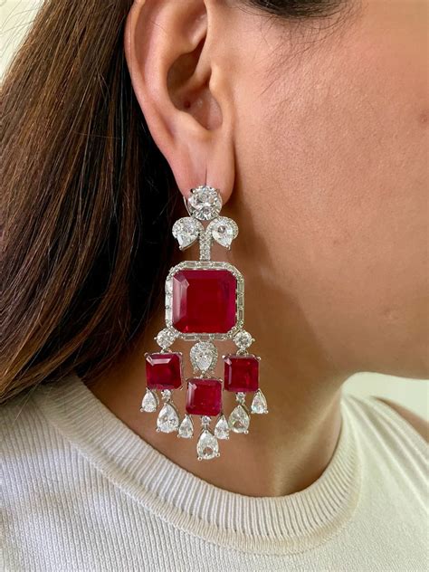 Maharani Zarfina Ruby Imperial Diamond Haar & Yuri Ruby Tear Drop ...