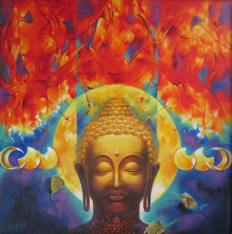 Buy Painting Attempt To Tempt Buddha Artwork No 7112 by Indian Artist ...