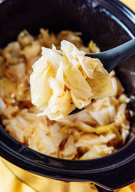 Easy Slow Cooker Cabbage (Vegetarian) | Live Eat Learn