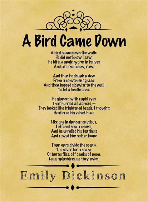 Pergament-Art-Karte Grußkarte 14cm x 10cm Classic Poem Emily Dickinson ...