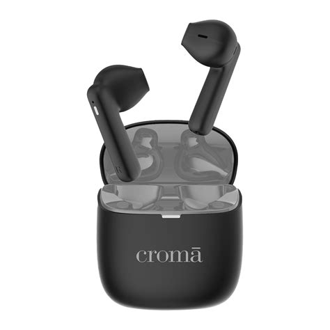 Buy Croma TWS Earbuds (Fast Charging, Black and Grey) Online – Croma