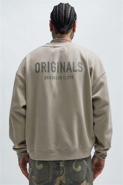 Original Brooklyn Crew Neck Sweatshirt - Stone | Fashion Nova