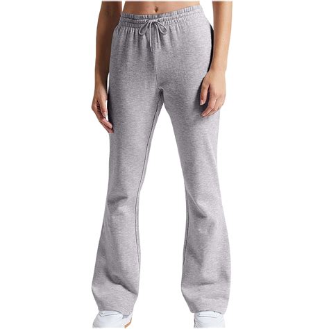 Gray Teen Girls Track Gym Lounge Running Pants for Women Pleated Flare ...