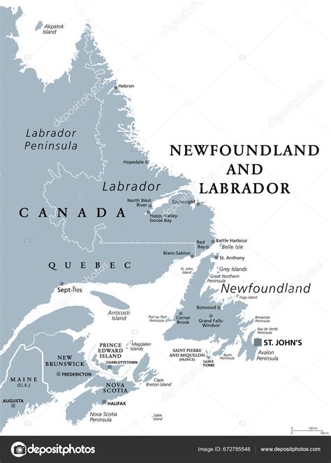 Newfoundland And Labrador Canada Map 1901 Map Of Newfoundland And