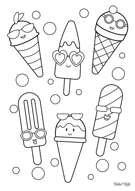 Ice Cream Coloring Pages 的图像结果