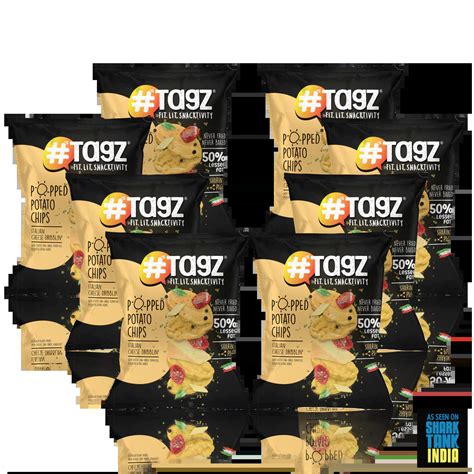 TagZ Foods: Italian Cheese Dribblin Chips- Pack of 8 Pouches