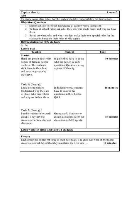 Image result for Classroom Rules in Lesson Plan