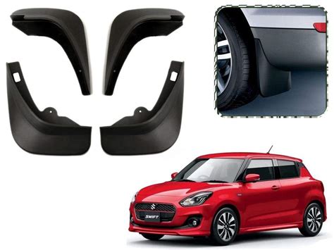 DS ENTERPRISE Plastic Mud Flaps for Maruti Suzuki Swift 2018-2024 ...
