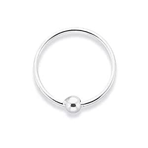Buy NEMICHAND JEWELS Pure 925 Sterling Silver Nose Ring/Nose Pin Simple ...
