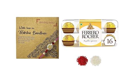 Vending India X Ferrero Rocher Rakshabandhan Gift Hamper with 1pc Rakhi ...