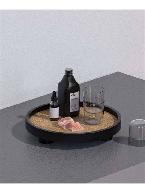 Black bamboo tray | Buy statement tray online | Kalpané