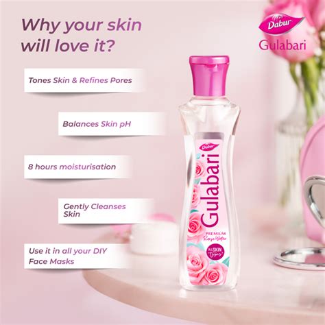 Buy Dabur Gulabari Premium Rose Water 400ml - Natural Cleanser & Toner ...