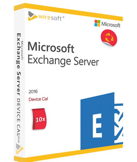 CAL Exchange Server 2016 Microsoft CAL per Exchange Server Client ...