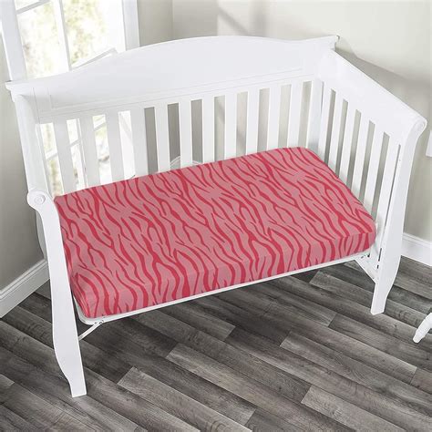 Buy MIPSEC Pink Zebra Fitted Crib Sheet,Wavy Zebra Stripes Camouflage ...