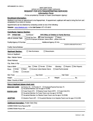 Fillable Online sunyorange Application Form for Livescan Fingerprinting ...