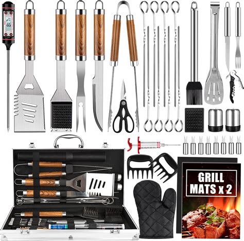 Mibote Stainless Steel BBQ Grill Accessories Set 38pcs with Aluminum ...