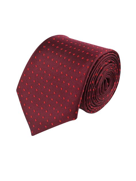 Kavove Maroon Polka Dot Neck Tie For Men
