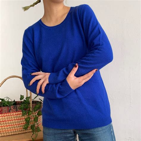 cashmere knit sweater “blue” | hummingvtg