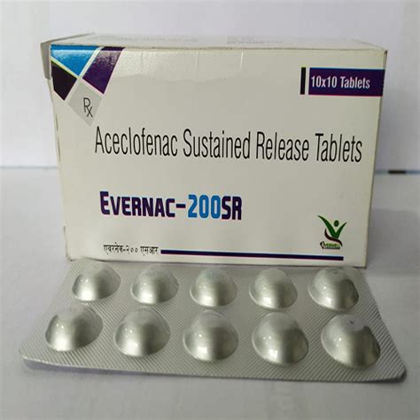 Evernac 200sr - Aceclofenac Sustained Release Tablets - Everwell Pharma ...