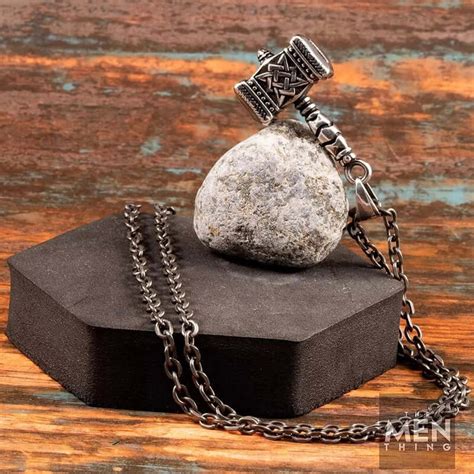 Buy Viking Thor Hammer Pendant for Men — Titanium | TMT – THE MEN THING