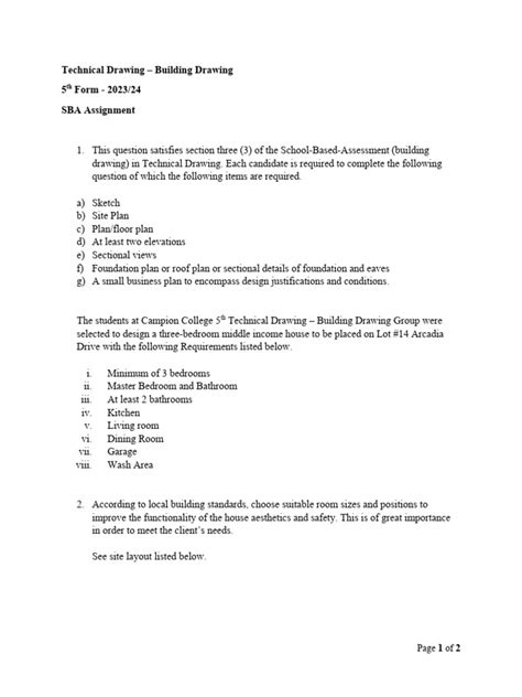 Image result for Technical Drawing SBA Reflection Example