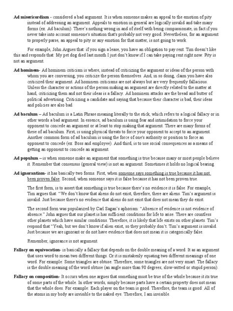 Image result for Fallacy Types