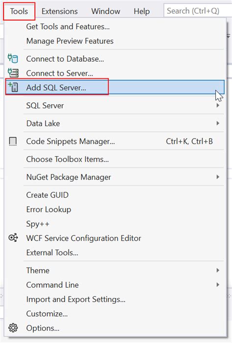 Image result for Add Connection SQL Server Visual Studio