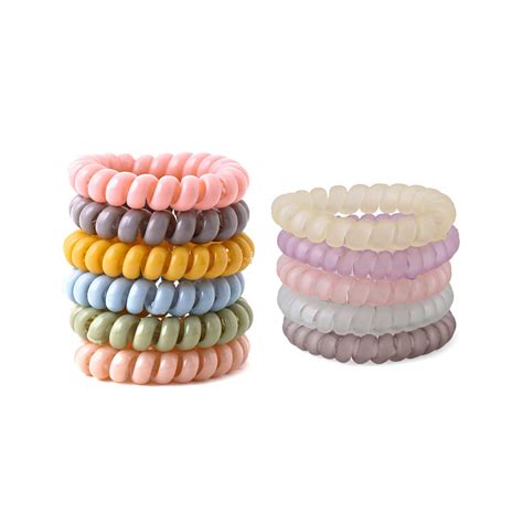 Buy Combo: 11 Multicolor Spiral Ponytail Holders – The Better Home