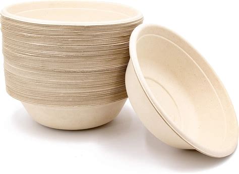 32oz Bowls Large Disposable Eco Compostable Chili Soup Paper Plastic ...