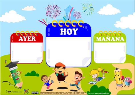 Anteayer, ayer, hoy, mañana y pasado mañana | Tarea de preescolar ...