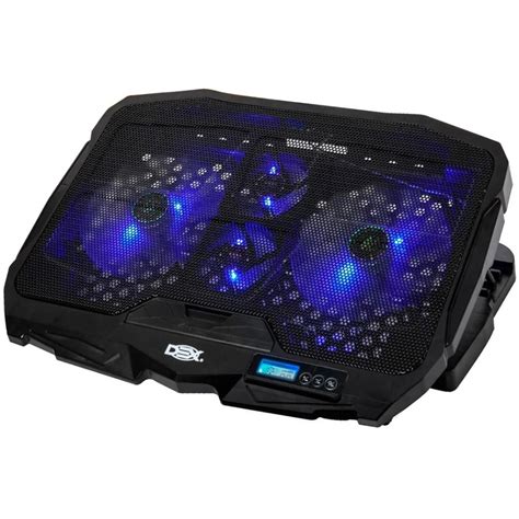 Base Suporte Notebook Até 17,3 Com 4 Cooler Fan 2 Entrada Usb Led Azul ...