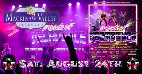 Decade of Decadence 80s Hair Night at Mackinaw Valley Vineyard Summer ...