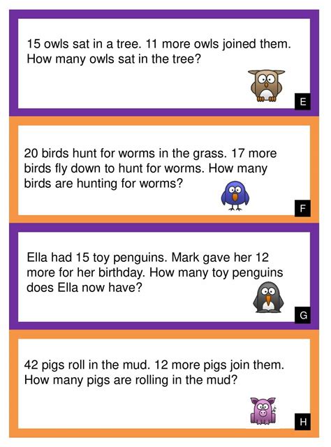 First Grade Math Story Problems 的图像结果