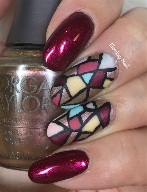 ehmkay nails: Morgan Taylor Beauty and the Beast Stained Glass Nail Art