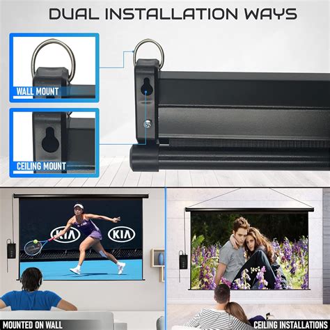 Buy 100” Motorized Projector Screen 16:9 Electric roll Down 1080p 4k 8k ...