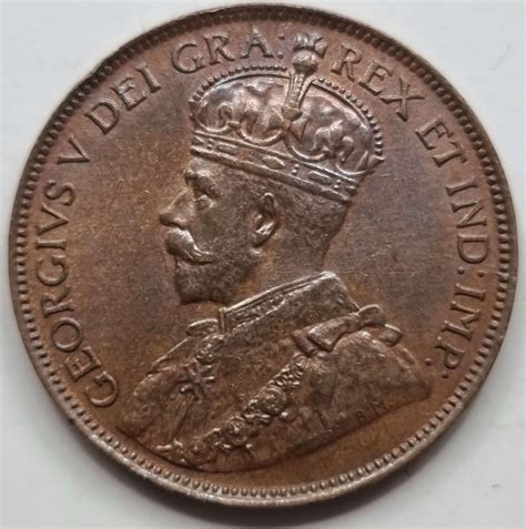 Canada KGV coin 1 one Cent 1914 unc condition
