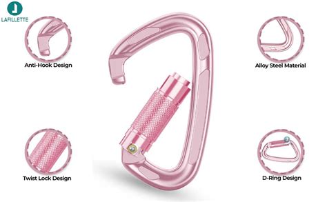 LAFILLETTE Carabiner Clip, Keychain Clip Spring Snap Hooks, Carabiners ...