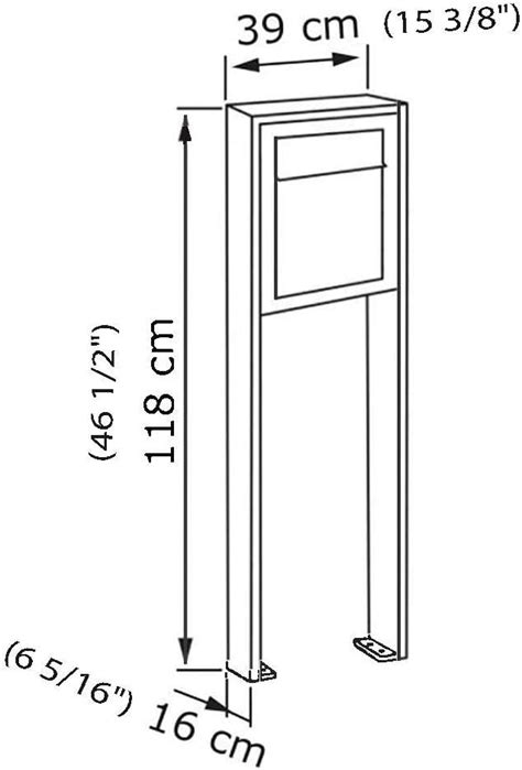 Buy Stand Base by Bravios - Modern Post-Mounted White Mailbox Online at ...