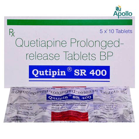 Qutipin SR 400 Tablet 10's Price, Uses, Side Effects, Composition ...