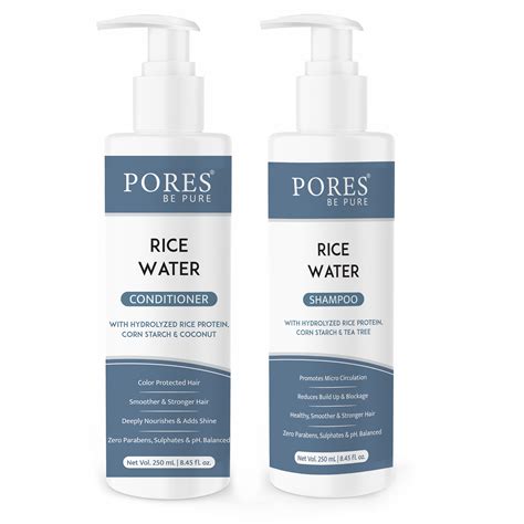 Rice Water Hair Shampoo 250 Ml + Rice Water Conditioner 250 Ml – PORES ...