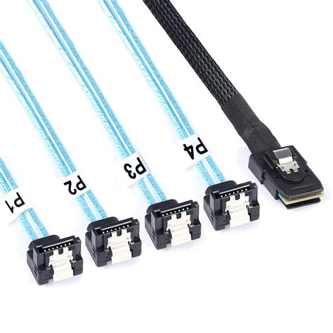 ADCAUDX Mini SAS to SATA Cable: 1M SFF-8087 to SATA Mini SAS Breakout ...